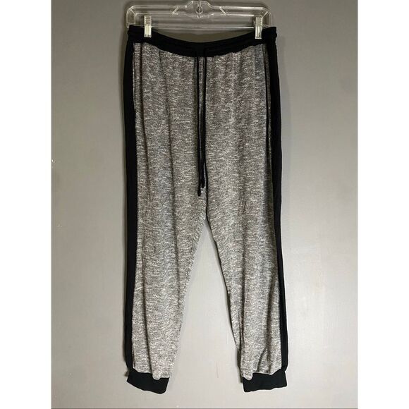 Simply Vera Vera Wang Black Grey Drawstring Jogger Pants Size Large - Picture 1 of 6